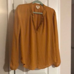 Mustard Sheer blouse